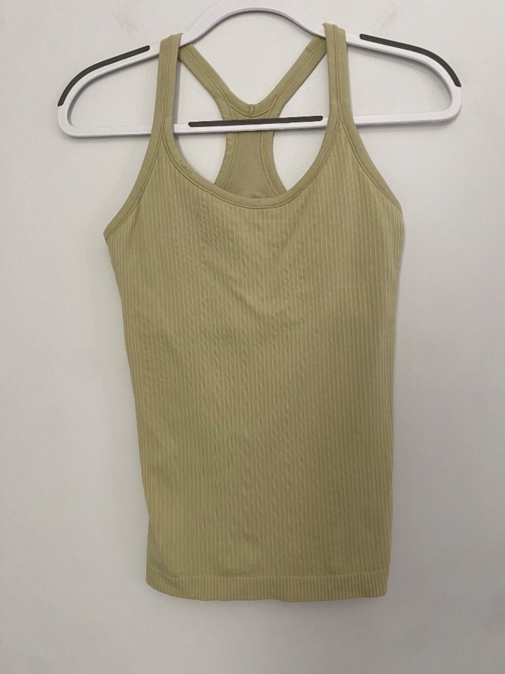 Lululemon ebb to street Ribbed Racerback Tank Top Beige Size 10